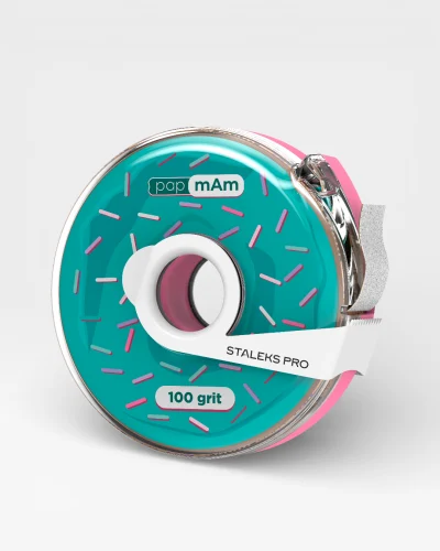 Repuesto PapmAm EXPERT En Rollo En Un Estuche-Dona De Plástico STALEKS PRO EXPERT Grano 100