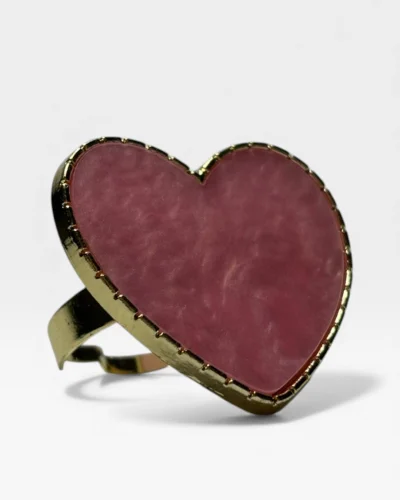 anillo paleta nail art en forma de corazón profesional