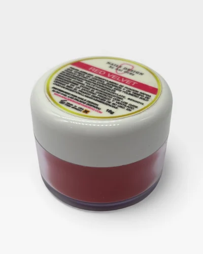 polvo acrílico red velvet 10g rojo profundo textura ultra fina profesional