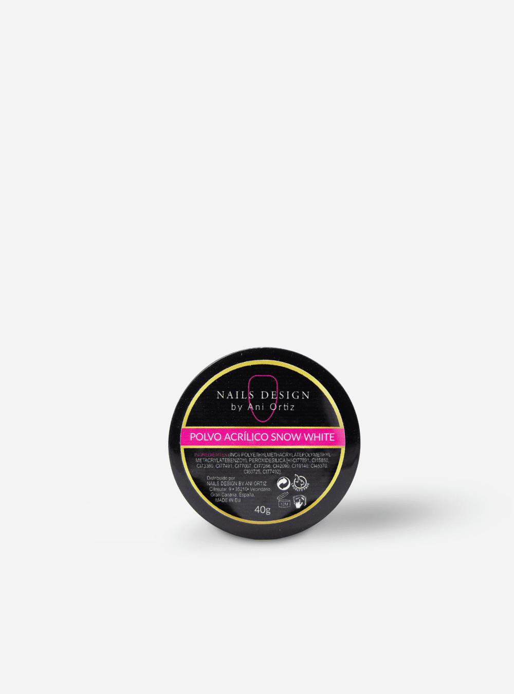 Polvo Acrílico Snow White | Blanco Ultra para Francesas Perfectas - Nails Design by Ani Ortiz Polvo Acrílico Snow White – acrílico blanco ultra para uñas francesas profesionales