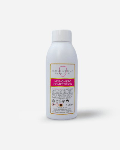 Líquido Acrílico Línea Competición 125 ml – monómero de secado rápido, bajo olor y color azul anti-amarilleo