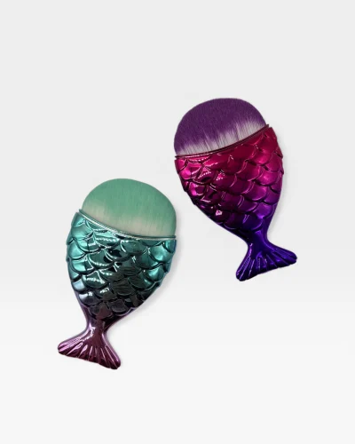 brocha uñas sirena profesional fucsia violeta limpieza polvo