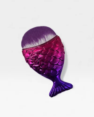 brocha uñas sirena profesional fucsia violeta limpieza polvo