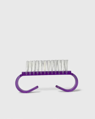 Cepillo Polvo Uñas Lila Con Cerdas Duras Para Limpieza Profesional