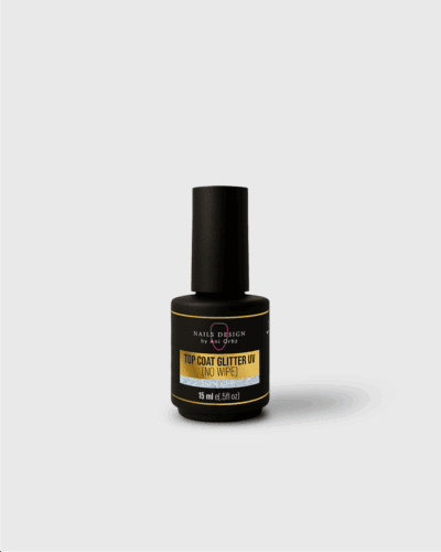 uv top coat glitter no wipe con acabado de brillo extremo