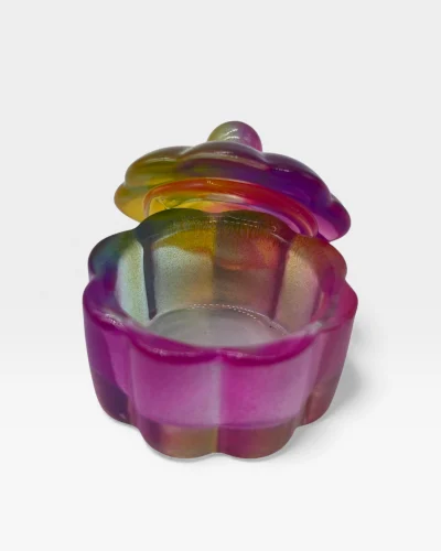 vasito godet Aurora con tapa para acrílico profesional