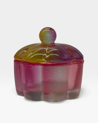 vasito godet Aurora con tapa para acrílico profesional